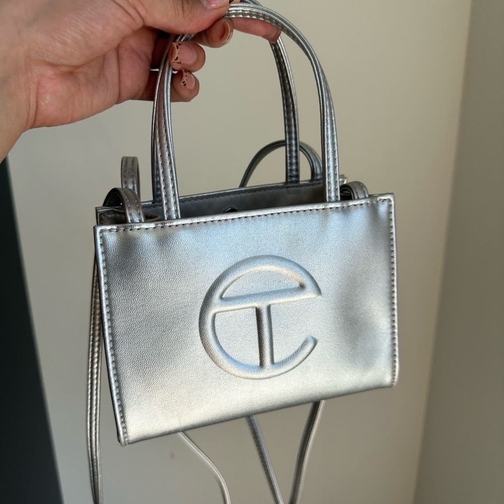 Telfar Small Shopping Bag Silver